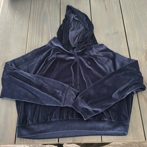 VS On Point velour cropped hoodie size L